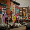 A busy North Philadelphia business-lined street
